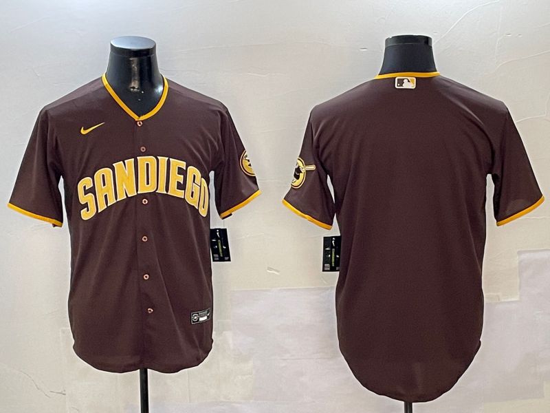 Men San Diego Padres Blank Brown Game 2024 Nike MLB Jersey style 0108->san diego padres->MLB Jersey